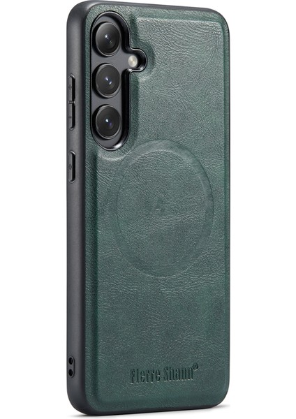 Samsung Galaxy S25 Plus Deri + Tpu Telefon Kılıfı Magsafe ile Uyumlu (Yurt Dışından)