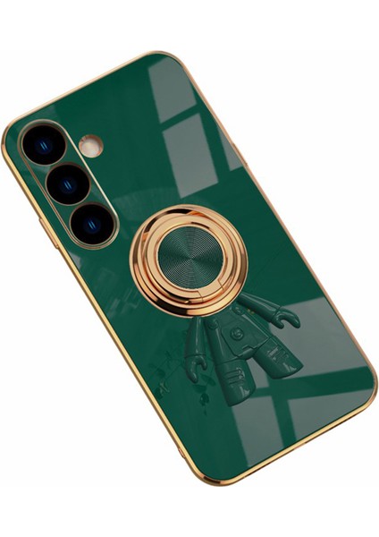 Samsung Galaxy S25 Plus Astronot Halkalı Kickstandlı Tpu Telefon Kılıfı (Yurt Dışından)