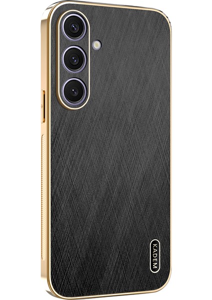 Samsung Galaxy S25 Plus Elektro Kaplama Ipek Doku Pu + Tpu Telefon Arka Kapak (Yurt Dışından)
