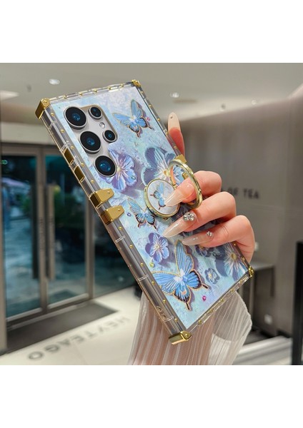 Samsung Galaxy S25 Ultra Halka Kickstand Tpu + Pc Telefon Kapağı (Yurt Dışından)