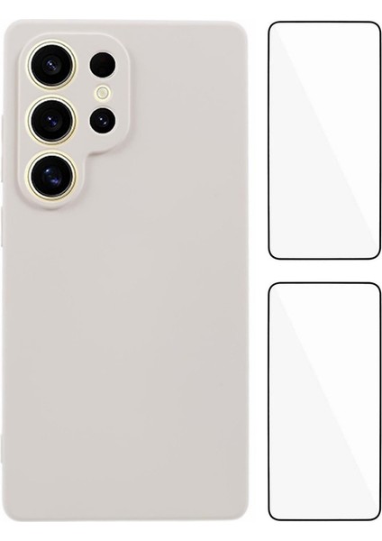 Samsung Galaxy S25 Ultra Hassas Lens Deliği Yumuşak Tpu Telefon Arka Kapak ile 2 Adet Ekran Filmi (Yurt Dışından)