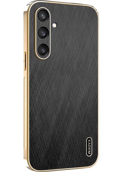 Samsung Galaxy S25 Elektro Kaplama Ipek Doku Pu + Tpu Telefon Arka Kapak (Yurt Dışından)