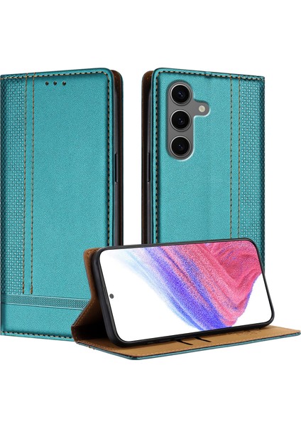 Samsung Galaxy S25 Plus Kart Yuvalı Deri Standlı Telefon Kapağı (Yurt Dışından)