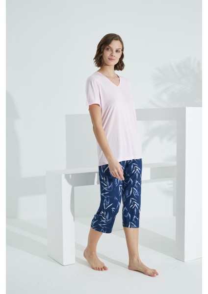 Bambu Soft Kumaş Kısa Kol Kapri Takım 71038 fiyatları