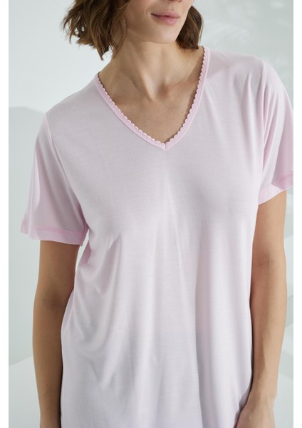 Bambu Soft Kumaş Kısa Kol Kapri Takım 71038