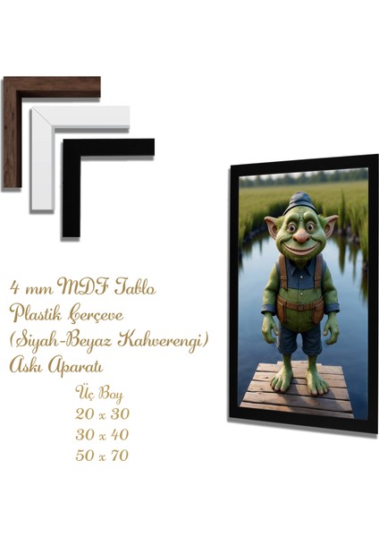 Ahşap Tablolar- Yapay Zeka ile Oluşturulmuş Görseller Uv Baskı-Mdf Tablo /417