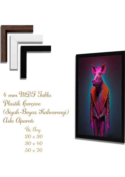 Ahşap Tablolar- Yapay Zeka ile Oluşturulmuş Görseller Uv Baskı-Mdf Tablo /581