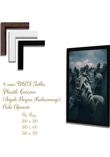 Ahşap Tablolar- Yapay Zeka ile Oluşturulmuş Görseller Uv Baskı-Mdf Tablo /5652