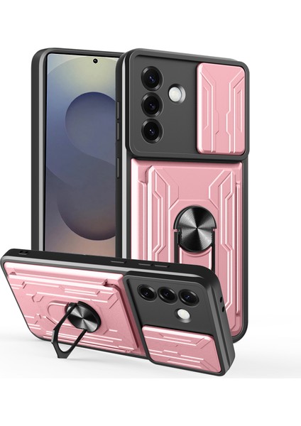 Samsung Galaxy S25 Pc + Tpu Kickstand Telefon Arka Kapak, Kamera Kaydırıcılı (Yurt Dışından)