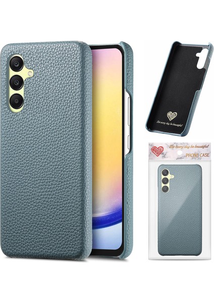 Samsung Galaxy S25 Litchi Dokulu Deri Kaplamalı Pc Arka Kapak (Yurt Dışından)