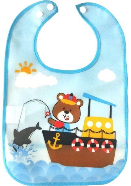 Toddler Drool Havlu Önlüğü Karikatür Besleme Cebi Taşınabilir Yıkanmaz Eva Önlükler (Yurt Dışından)