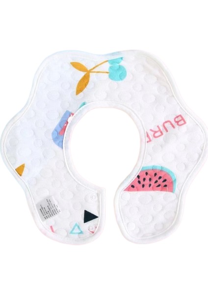 Su Geçirmez Önlükler Pamuklu Gazlı Bez Pamuklu Çocuk Petal Bebek Önlükleri Bebek 360 Derece Dönen Salya Akan Havlu (Yurt Dışından)