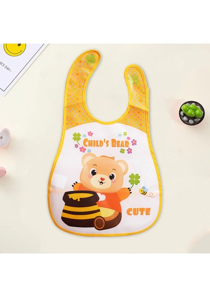 Üç Boyutlu Su Geçirmez Önlük Salya Akan Havlu Yemek Cebi Eva Yemek Kıyafetleri Velcro Önlükler (Yurt Dışından)