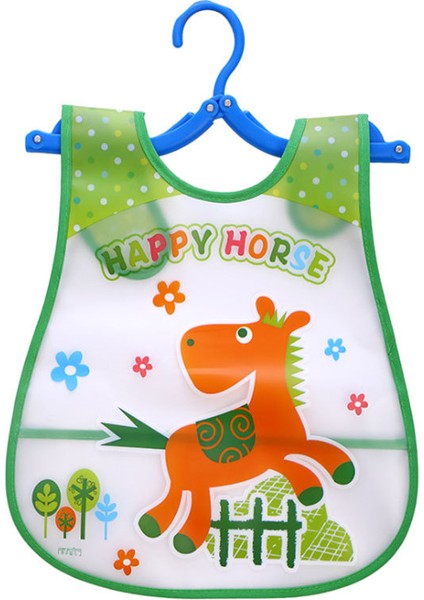 Üç Boyutlu Su Geçirmez Önlük Salya Akan Havlu Yemek Cebi Eva Yemek Kıyafetleri Velcro Önlükler (Yurt Dışından)