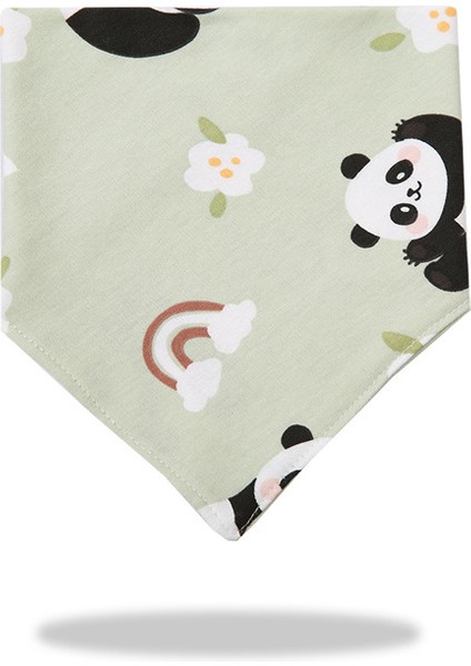 Üçgen Havlu Salya Havlu Pamuk Baskılı Karikatür Çift Katmanlı Önlük Cepli Eşarp (Yurt Dışından)