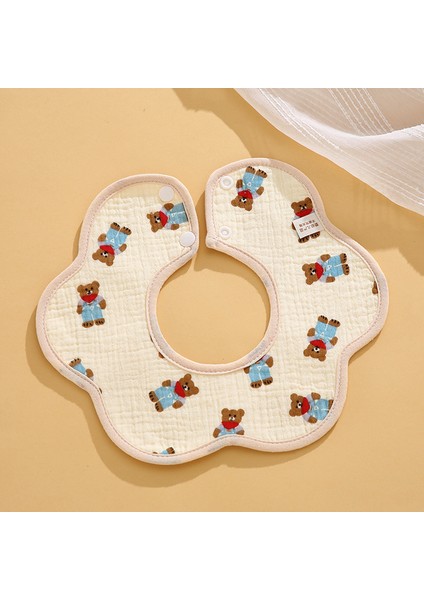 Salya Akıtan Havlu Krep Su Geçirmez Bir Sınıf Petal Önlük Pamuk Sonbahar Yeme Karikatür Önlükler (Yurt Dışından)