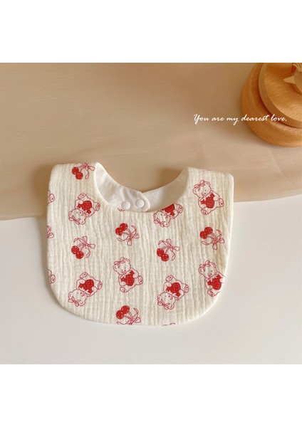 Salya Akıtan Havlu Pamuklu Gazlı Bez Önlük Önlük Su Geçirmez Tükürük Önlüğü U-Şekli (Yurt Dışından)