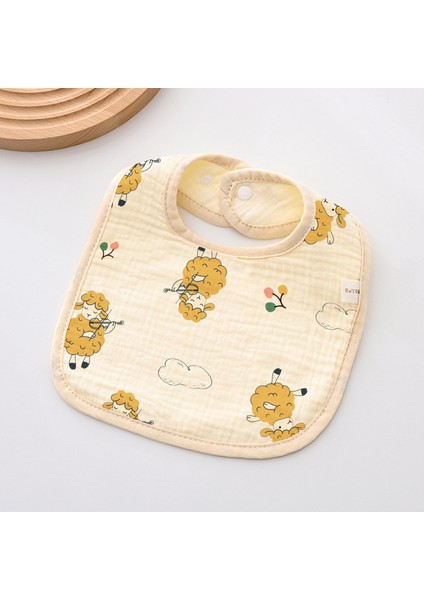 Önlük A Tipi Pamuklu Gazlı Bez Önlük Yumuşak Altı Katlı Gazlı Bez Salya Havlusu (Yurt Dışından)