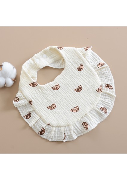 Ins Tarzı Salya Akan Havlu Altı Kat Gazlı Bez U Şeklinde Önlük Fırfır Kenarı Tükürme Önleyici Havlu Pamuk Bir Kategori (Yurt Dışından)