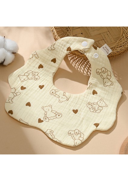 Önlük A Tipi Pamuklu Gazlı Bez Önlük Yumuşak Altı Katlı Gazlı Bez Salya Havlusu (Yurt Dışından)