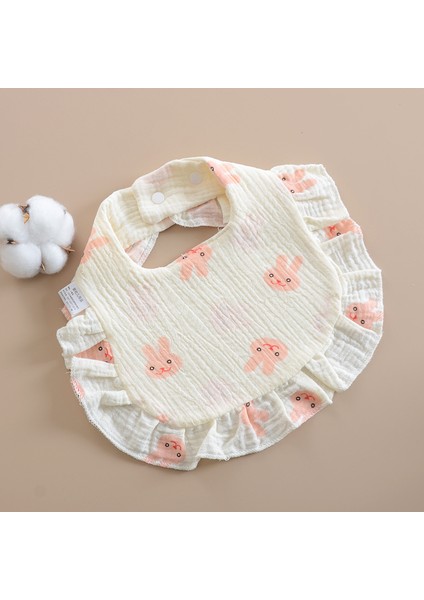 Ins Tarzı Salya Akan Havlu Altı Kat Gazlı Bez U Şeklinde Önlük Fırfır Kenarı Tükürme Önleyici Havlu Pamuk Bir Kategori (Yurt Dışından)