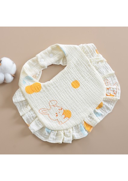 Ins Tarzı Salya Akan Havlu Altı Kat Gazlı Bez U Şeklinde Önlük Fırfır Kenarı Tükürme Önleyici Havlu Pamuk Bir Kategori (Yurt Dışından)