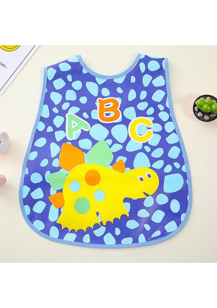 Üç Boyutlu Su Geçirmez Önlük Salya Akan Havlu Yemek Cebi Eva Yemek Kıyafetleri Velcro Önlükler (Yurt Dışından)