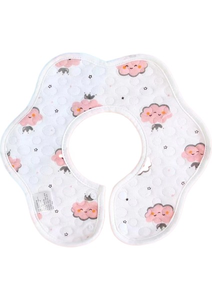 Su Geçirmez Önlükler Pamuklu Gazlı Bez Pamuklu Çocuk Petal Bebek Önlükleri Bebek 360 Derece Dönen Salya Akan Havlu (Yurt Dışından)