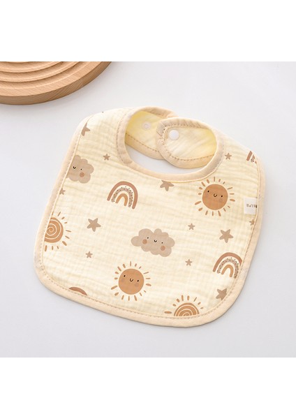 Önlük A Tipi Pamuklu Gazlı Bez Önlük Yumuşak Altı Katlı Gazlı Bez Salya Havlusu (Yurt Dışından)