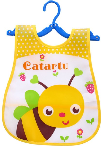 Üç Boyutlu Su Geçirmez Önlük Salya Akan Havlu Yemek Cebi Eva Yemek Kıyafetleri Velcro Önlükler (Yurt Dışından)