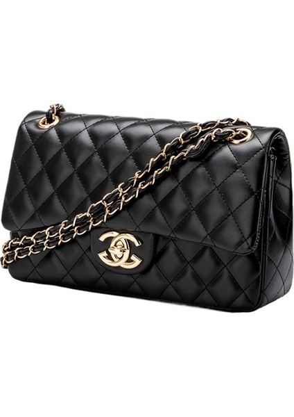 Yeni Moda Markası Tek Omuzlu Kadın Çantası Koyun Derisi Küçük Chanel Çapraz Çanta (Yurt Dışından)