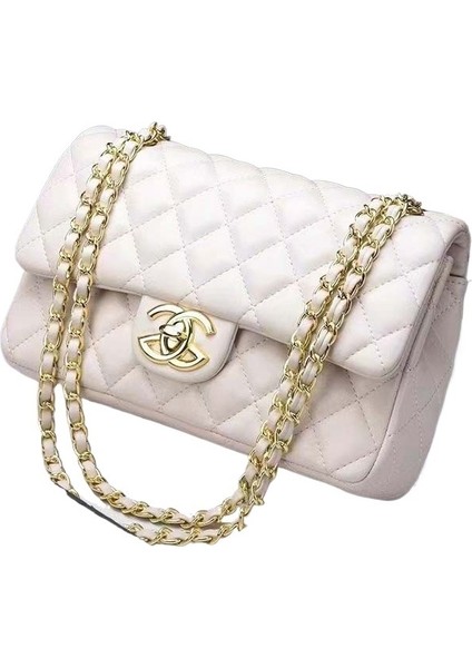 Yeni Moda Markası Tek Omuzlu Kadın Çantası Koyun Derisi Küçük Chanel Çapraz Çanta (Yurt Dışından)