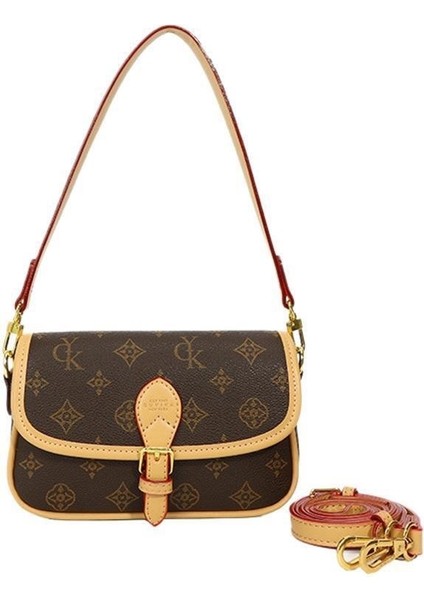 Yaz Kadın Çantası Tüm Maç Yeni Küçük Kare Çanta Yüksek Dereceli Küçük Parfüm Tarzı Moda Retro Eski Çiçek Omuz Haberci Çantası (Yurt Dışından)