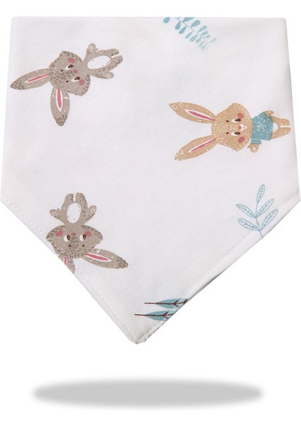 Üçgen Havlu Salya Havlu Pamuk Baskılı Karikatür Çift Katmanlı Önlük Cepli Eşarp (Yurt Dışından)