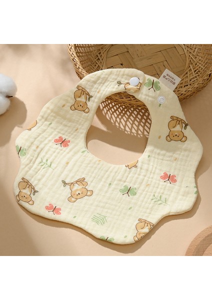 Önlük A Tipi Pamuklu Gazlı Bez Önlük Yumuşak Altı Katlı Gazlı Bez Salya Havlusu (Yurt Dışından)