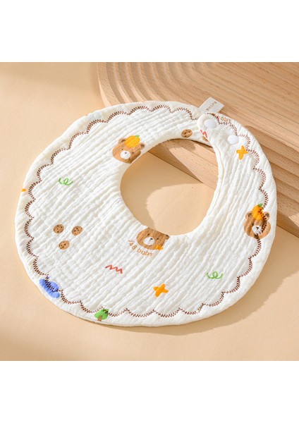 Önlük A Tipi Pamuklu Gazlı Bez Önlük Yumuşak Altı Katlı Gazlı Bez Salya Havlusu (Yurt Dışından)