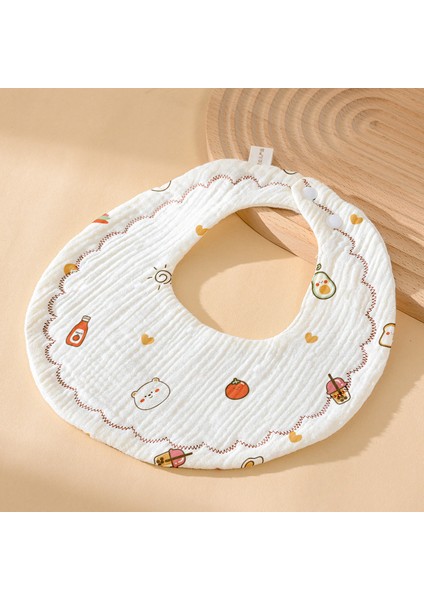 Önlük A Tipi Pamuklu Gazlı Bez Önlük Yumuşak Altı Katlı Gazlı Bez Salya Havlusu (Yurt Dışından)