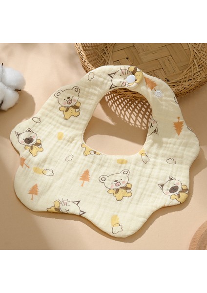 Önlük A Tipi Pamuklu Gazlı Bez Önlük Yumuşak Altı Katlı Gazlı Bez Salya Havlusu (Yurt Dışından)