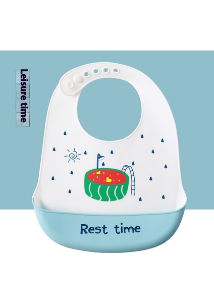 Silikon Yemek Önlükleri Üç Boyutlu Su Geçirmez Süper Yumuşak Yemek Önlükleri Büyük Önlükler (Yurt Dışından)