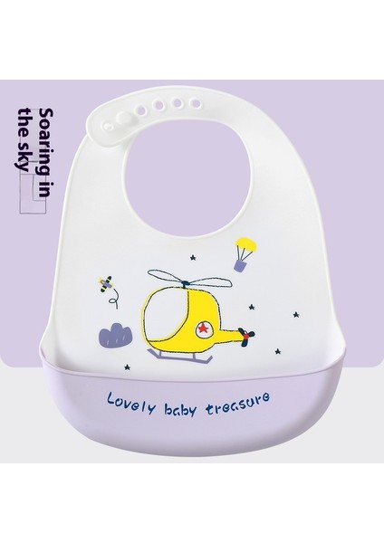 Silikon Yemek Önlükleri Üç Boyutlu Su Geçirmez Süper Yumuşak Yemek Önlükleri Büyük Önlükler (Yurt Dışından)