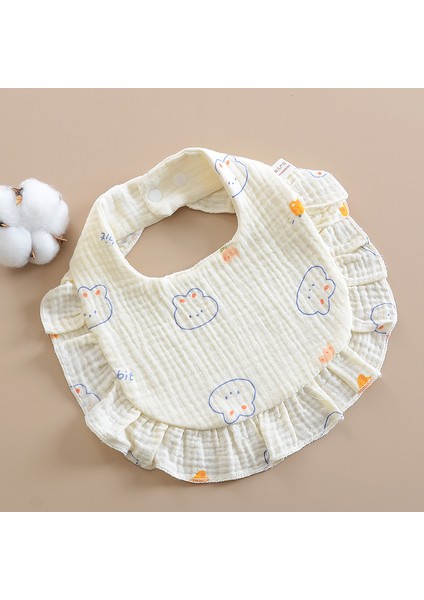 Ins Tarzı Salya Akan Havlu Altı Kat Gazlı Bez U Şeklinde Önlük Fırfır Kenarı Tükürme Önleyici Havlu Pamuk Bir Kategori (Yurt Dışından)