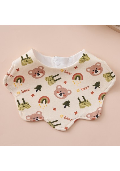 Önlük Salya Havlu Yeme Önlüğü Pamuk Su Geçirmez Tükürük Kalınlaştırılmış ve Genişletilmiş Pirinç Cebi (Yurt Dışından)