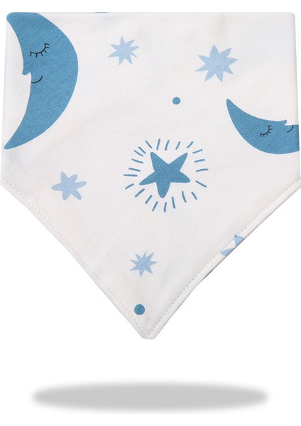 Üçgen Havlu Salya Havlu Pamuk Baskılı Karikatür Çift Katmanlı Önlük Cepli Eşarp (Yurt Dışından)