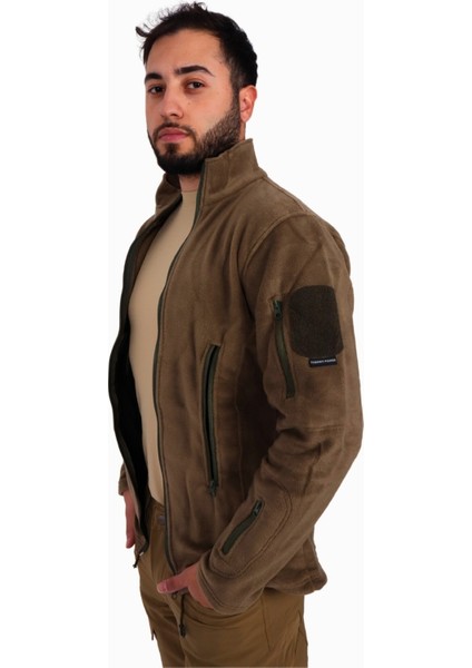 Açık Haki Askeri Outdoor ve Taktik Polar Hırka