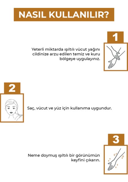 No:16 Mucizevi Işıltılı Saç ve Vücut Bakım Yağı 100 ML - Parıltılı Nemlendirici Bakım