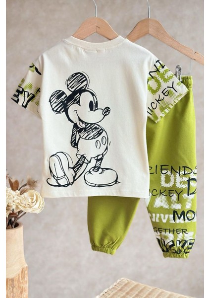 Mcky Lastikli Erkek Çocuk 2 li Takım - Yağ Yeşili fiyatları