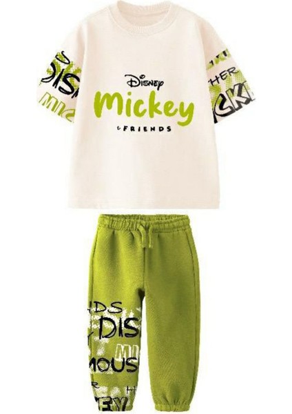 Mcky Lastikli Erkek Çocuk 2 li Takım - Yağ Yeşili fırsatları