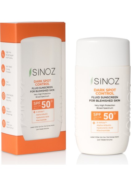 Spf50 Koyu Cilt Lekelerine Etkili Sıvı Yüz Güneş Kremi - Yeni Nesil Güneş Filtreleri Hibrit Formül