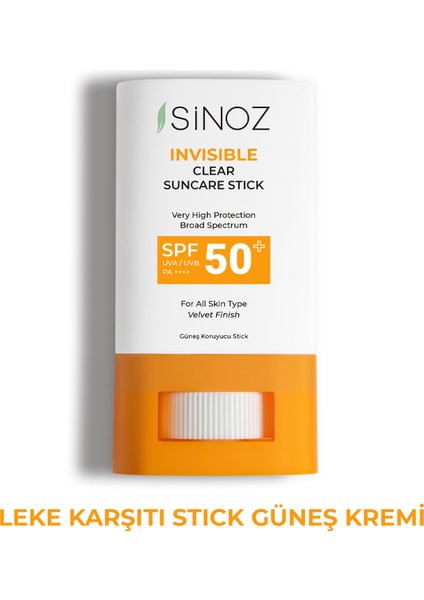 SPF50+ Nemlendirici ve Yatıştırıcı Yüksek Korumalı Şeffaf Stick Güneş Kremi 15 gr