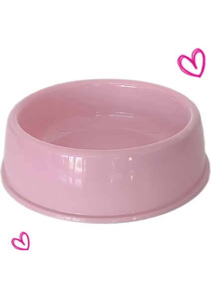 Hsyn Kedi Köpek Plastik Mama ve Su Kabı 20 cm - 200 ml Pembe Akdenizpos Yeni